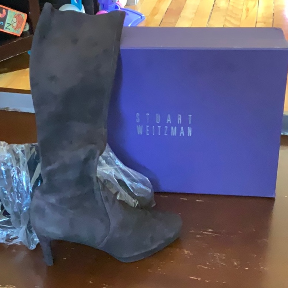 STUART WEITZMAN knee high Suede platform heel Sz 6